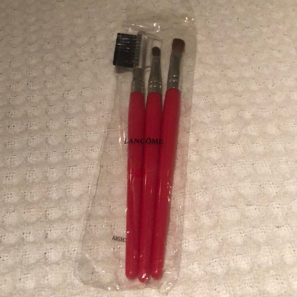 Lancôme Paris🌹3-Piece Makeup Brushes / New In Package ~ Plastic Is Open - Picture 1 of 1